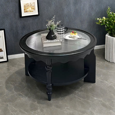 Table basse noire de style rétro