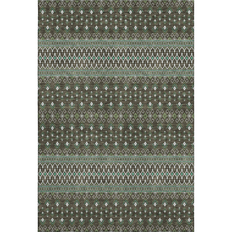 Premium Machine Washable Prisco Brown Rug