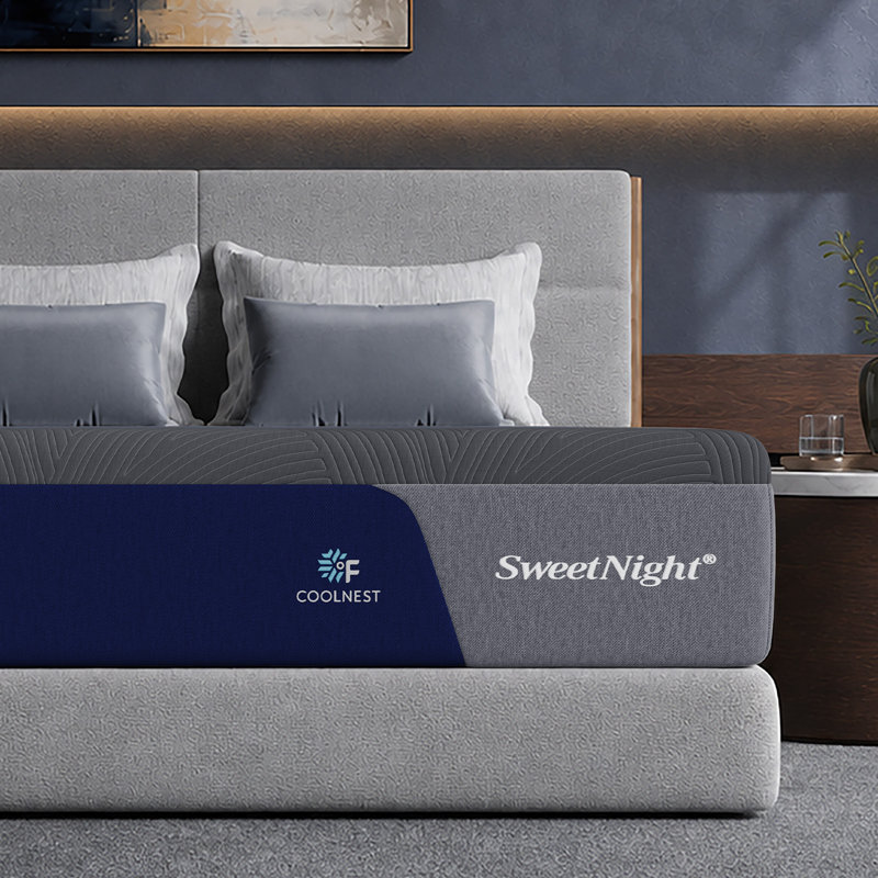 Matelas Sweetnight CoolNest Pro 16 po en mousse mémoire et gel rafraîchissant, fermeté moyenne, support à 7 zones, CertiPUR-US