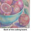 Colourful Pomegranates Glass Cutting Board Large