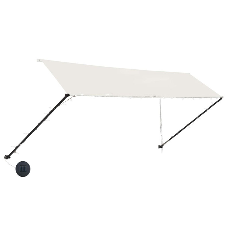 Dakota Fields 150cm D Fabric Cover Retractable Patio Awning, Cream, 150cm H x 350cm W x 150cm D