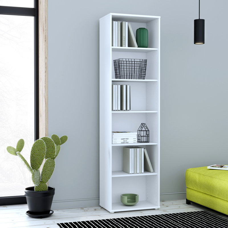 Frogerth 197.5cm H Standard Bookcase, 197.5cm H x 54cm W x 34.8cm D, White