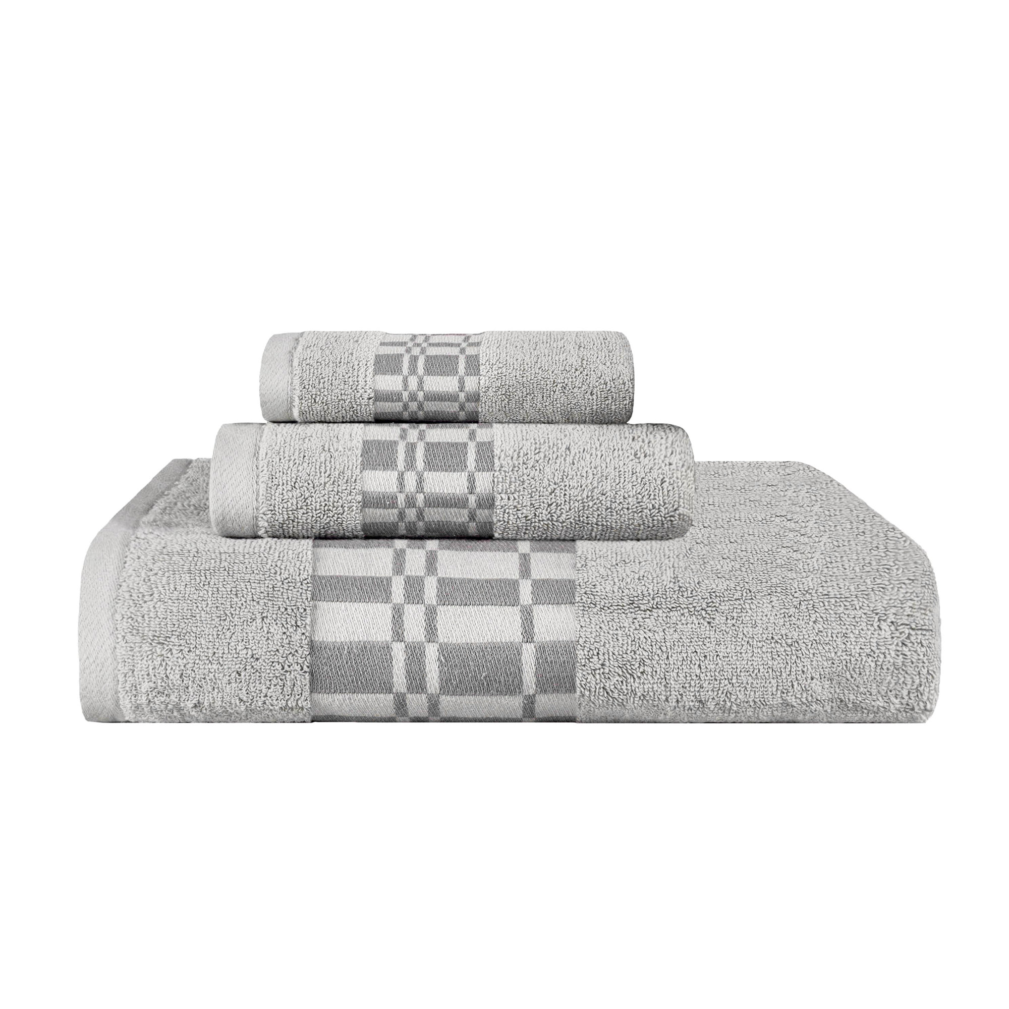 Joss & Main Davis Larissa Cotton Geometric Border Towel