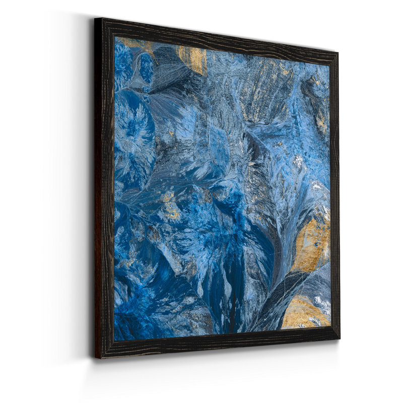 "Indigo III", reproduction d’art sur toile encadrée, H 27,5 po x l 27,5 po x P 1,5 po, Cadre noir
