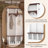 Wooden Hall Tree, Entryway Storage Bench With 5 Hooks And 7 Cubbies For Mudroom, Living Room-1369288038