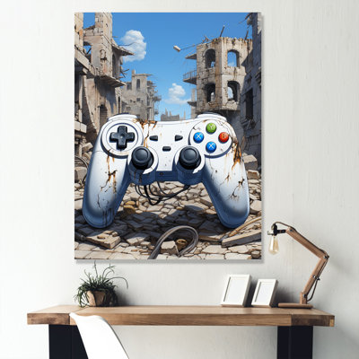 White Ps Controler Paradise Ruins - Video Games Wall Art -  Winston Porter, 8C379ED52ECB4F5D843FF606739D2F0D