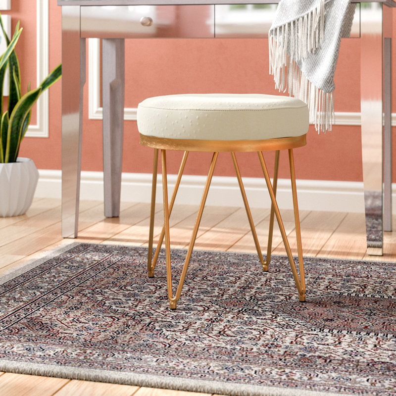 Tabouret de coiffeuse Chalandra, Crème
