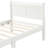 White Twin Platform Bed - Solid Wood Created With Headboard/ With Headboard, & Support