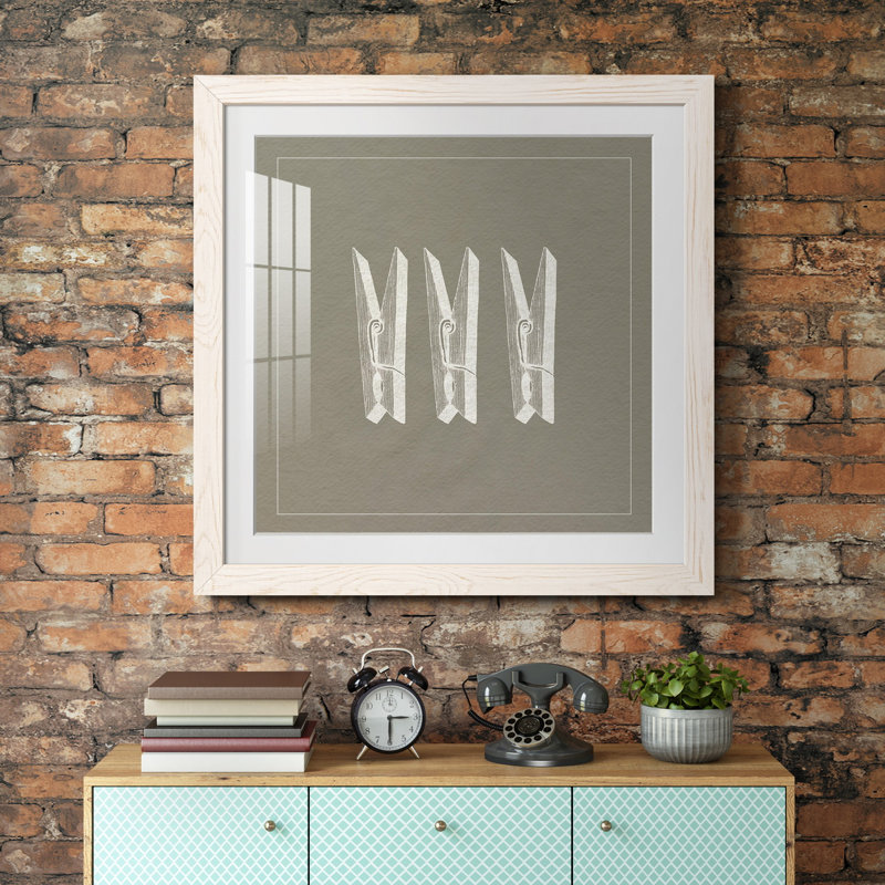 Laundry Laundry VI-Premium, reproduction encadrée - prête à être suspendue, H 27,5 po x l 27,5 po x P 1,5 po, Cadre blanc