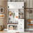 40.2" Hall Tree with Coat Rack, 3 Shelves & Drawers