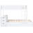 White Twintwin Bunk Bed With Ports And Trundle - Practical Bedroom Furniture Space Optimized Desk, Storage, Twin