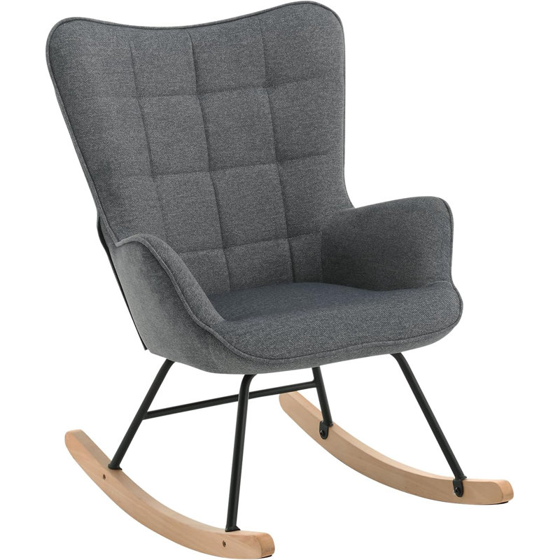 Merdie Rocking Chair, Dark Grey
