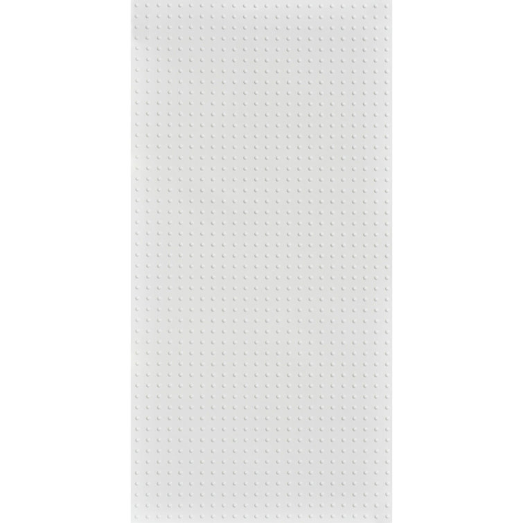 Dome 1 MirroFlex 4ft. x 8ft. PVC Glue up 3D Wall Panels - Gloss White (32 sq.ft./sheet)