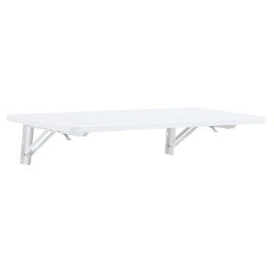 Wall Mounted Laundry Table - Fold Down, Easy To Install, Elegant Look White Dining Room Folding , Versatile, Saves Space