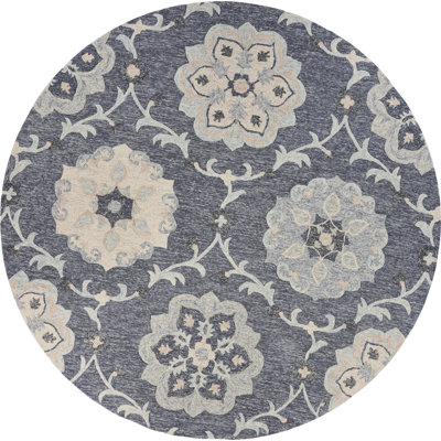 Munz Handmade Traditional Natural Wool Indoor Round Rug