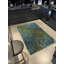 Tapis décoratif moderne à motif floral bleu et vert Iris-1254779723