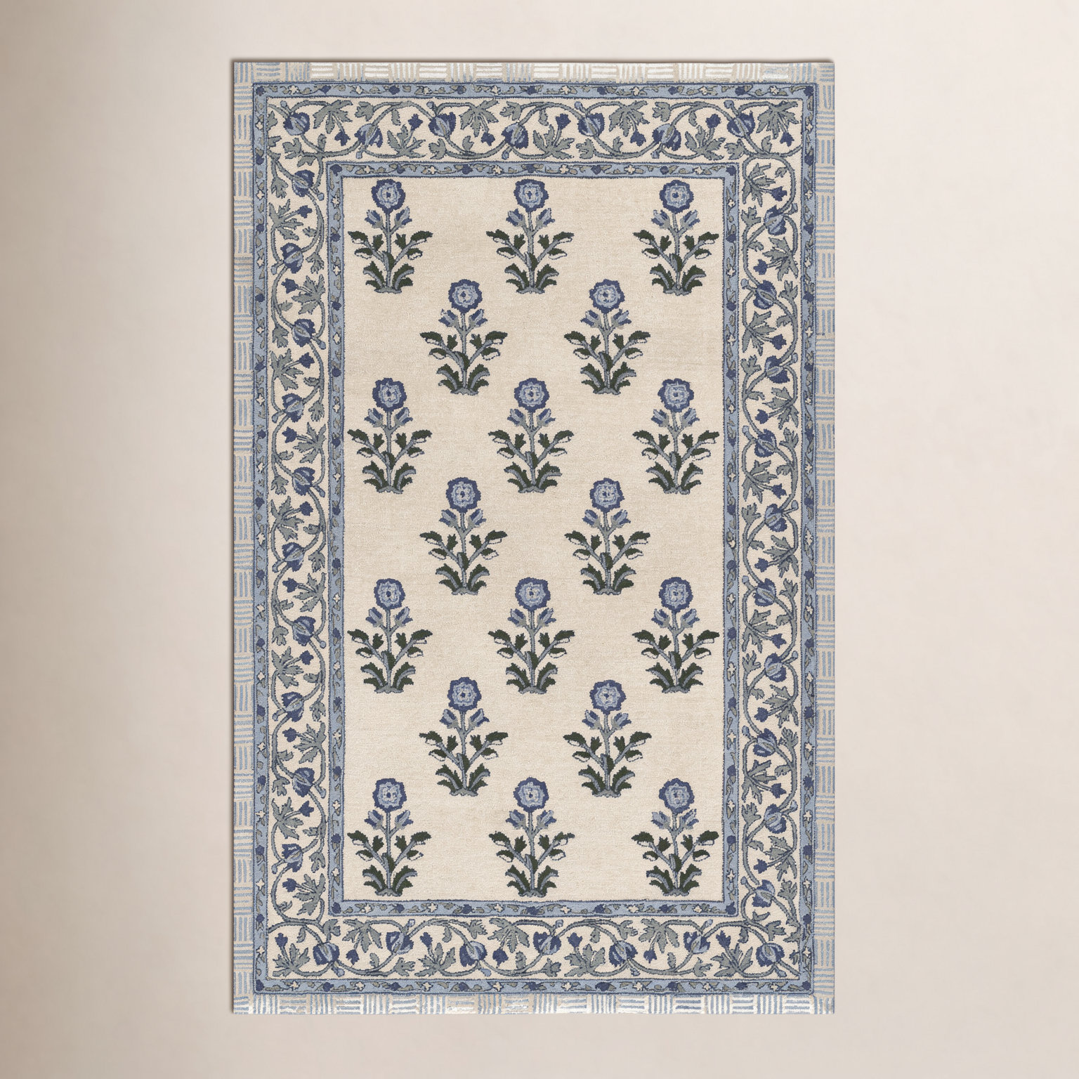 Alice Hand-Tufted Floral Wool Rug, Rectangle 3'6" x 5'6"