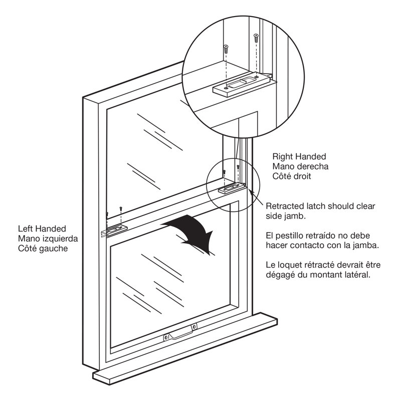 Prime-Line Tilt Latch Pair, White Plastic Construction, Spring-Loaded, Snap-In (1 Pair)