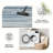 1PC Muted Blue Grey Striped area rugs for Living Room, Soft and Comfortable, Suitable for all seasons, easy-to-maintain, machine washable Indoor floor mat, Under Table Farmhouse suitable for dining room, bedroom, kitchen entryway, home office, patio,-129414085