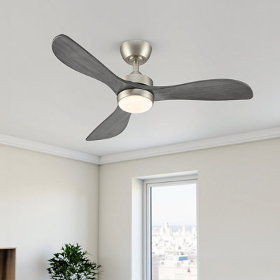 42" 3 - Blade Small Room Ceiling Fan with LED Light and Remote