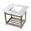 Lavabo de salle de bain console en céramique avec trop-plein-49619309-49610546