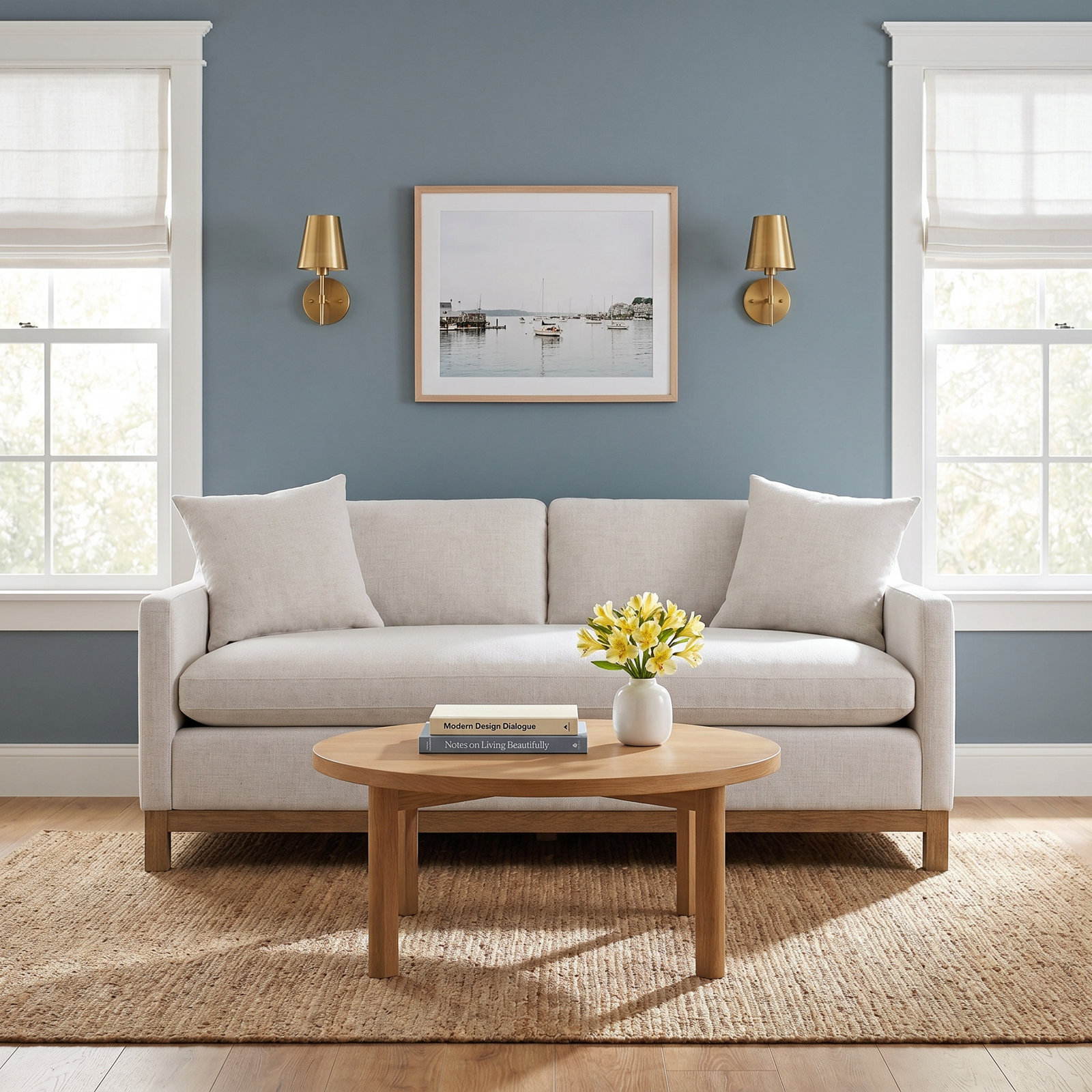 Cami 64" Loveseat, Cream Polyester Blend