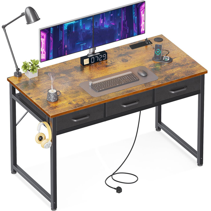 Computer Desk, Brown/Black