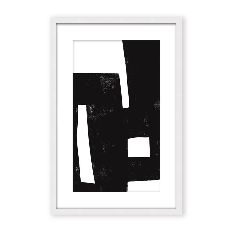 Abstract I Was Never There by  - Picture Frame Painting on Paper, 36" H x 24" W x 1.125" D, Framed Print, Black