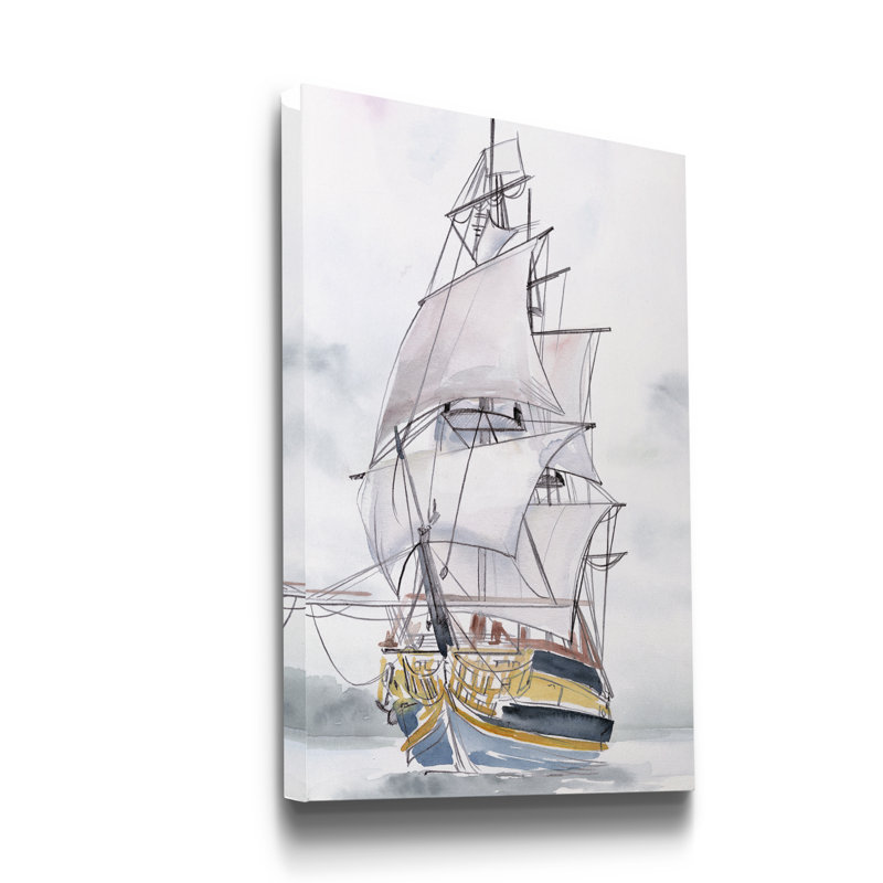 Reproduction d’art sur toile « tall ship ii », H 36 po x l 24 po x P 1 po