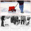 Wheeled Snow Pusher for Driveway, 51cm Wide Steel‑Blade Snow Shovel, 5‑Position Adjustable Ergonomic Handle, Back‑Saving Snow Removal Tool for Paths, Patios and Yards-135123780