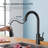 Pull Down Single Handle Kitchen Faucet with Accessories-59881653
