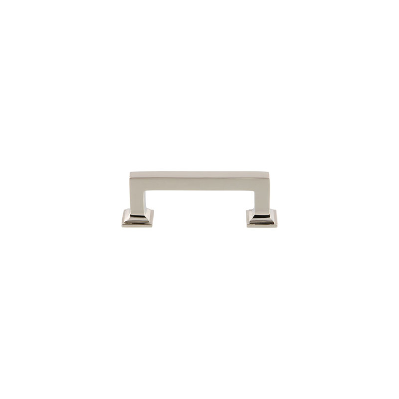 Grandeur Geneva 3" Brass Handle Pull, Polished Nickel