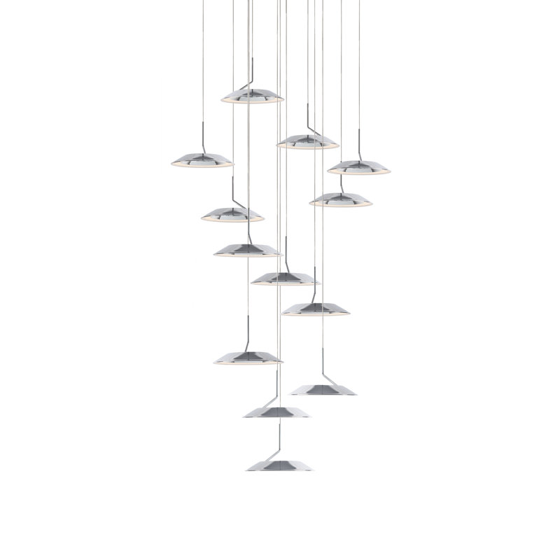Royyo 13 - Light LED Pendant, Chrome