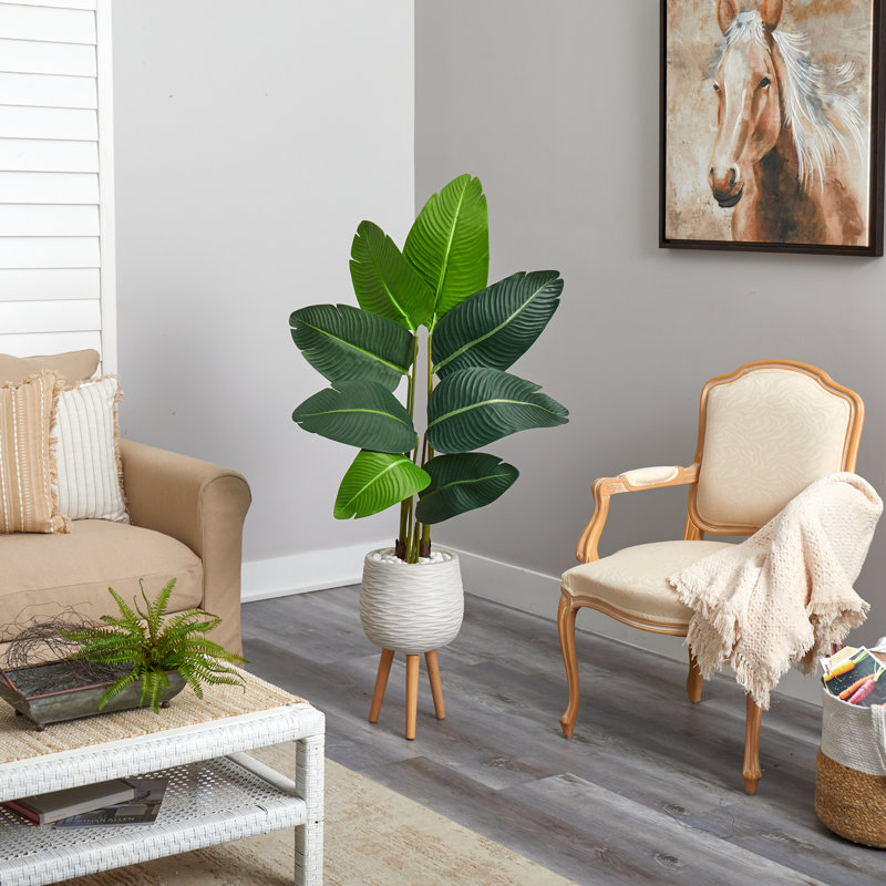 60'' Faux Palm Tree in Clay Planter