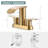 4-inch Centerset Double Handle Waterfall Bathroom Sink Faucet with Pop-up Drain Kit-103533876