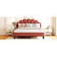 Lit tapissier attrayant de grande taille avec tête de lit en velours et tête de lit rouge-1152734905-1152734900