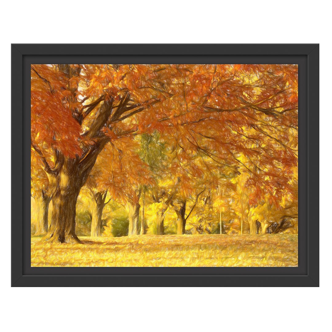 Gerahmtes Wandbild schöne Herbstlandschaft