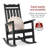 Sebasco Outdoor Patio Rocking Chair, All-Weather HIPS Oversized Porch Rocker-1656563132