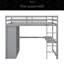 Wood Full Size Loft Bed With Built-In Wardrobe-1885478831