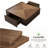 35.4” Single Walnut Square Coffee Table With Storage-428524580