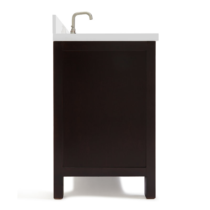 Cambridge 61'' W Single Vanity, Espresso, Rectangular