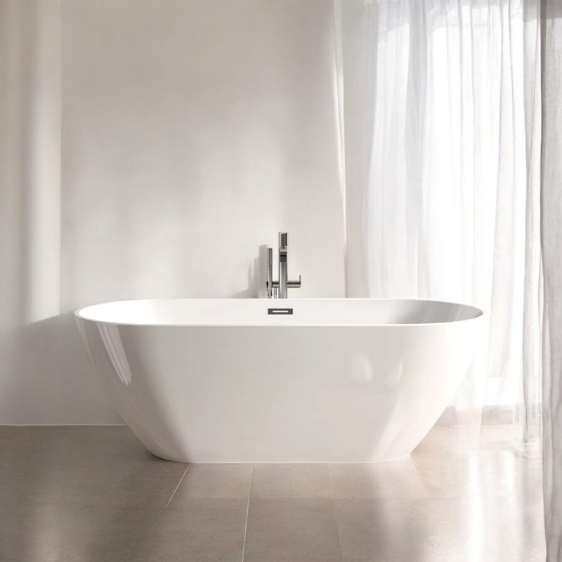55'' x 28'' Soaking Acrylic Bathtub