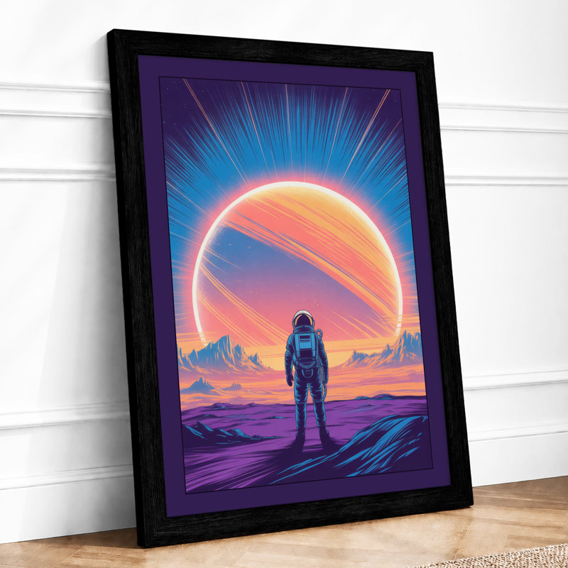 Solitary Explorer Modern - Framed Print, A2 - 59.4 x 42.0 cm, Black