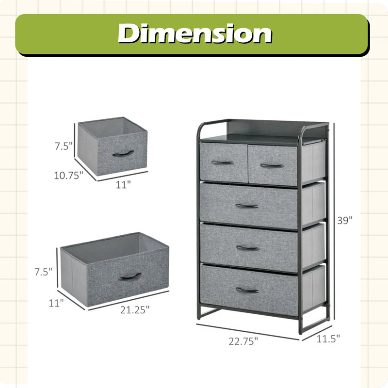 Armoire de rangement Chic Chic, Gris