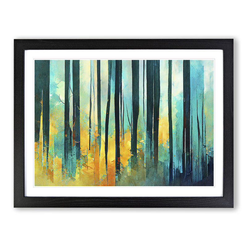 Awesome Abstract Forest Vol.5 - Framed Print, Black, 34cm H x 46cm W x 2cm D