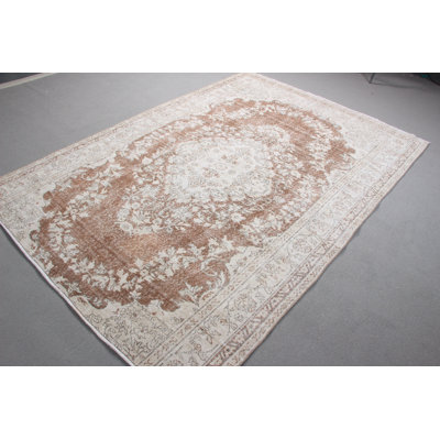 Large Antique Turkish Rug Ideal for Salons in Beige with Decorative Anatolian Patterns