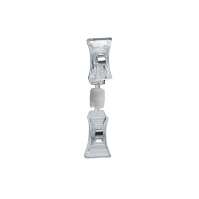  Double Clip-On Sign Holder-Clear, 10-Pack