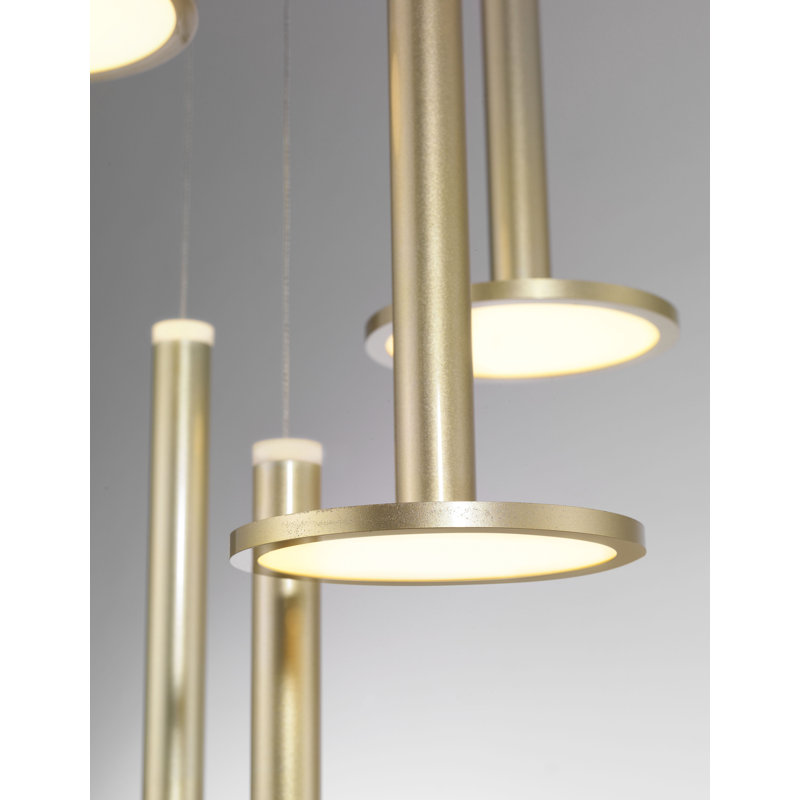 5 - Light Gold LED Geometric Pendant