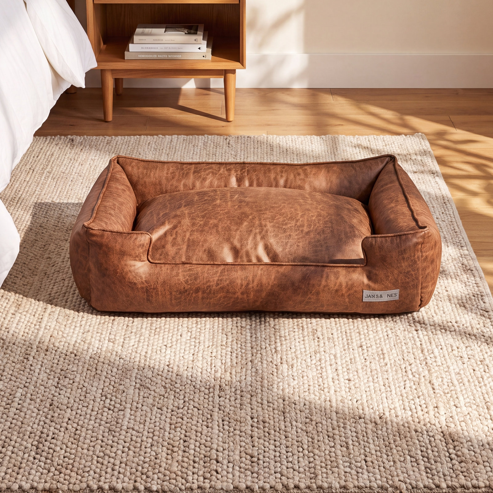 Coil Faux Leather Pet Bed, Small (24" W x 18" D x 7" H)