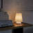 Kylie 9" Modern Ceramic Led Table Lamp With Cream Linen Shade, Bulb Included